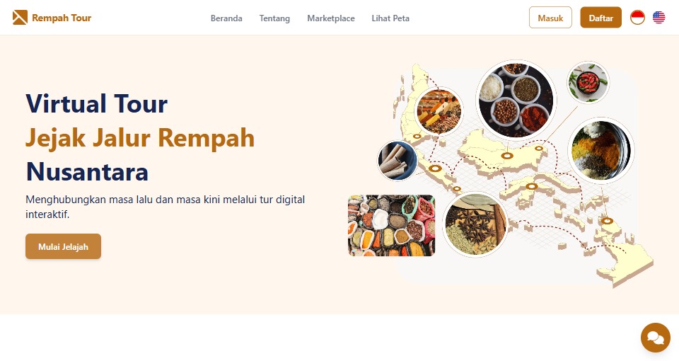 Tangkapan layar proyek Rempah Tour - Portofolio 
