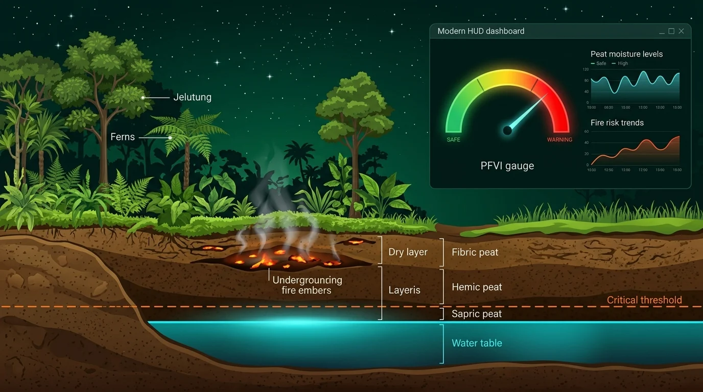 Tangkapan layar proyek Peat Fire Risk - Portofolio 